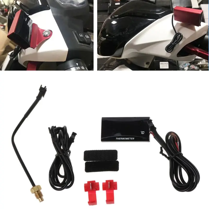 Termómetro Digital LCD Universal para motocicleta, instrumento medidor de temperatura del agua para Scooter de carreras KOSO