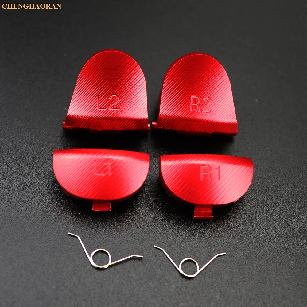 Pulsanti Trigger in metallo alluminio per Controller PS4 pulsanti Trigger personalizzati in metallo L1 R1 L2 R2 per Controller DualShock 4 PS4 Slim