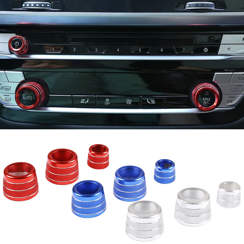 For BMW 5 6 7 Series F10 F18 G30 G38   Volume Front Rear Air Conditioning Knobs Audio Control Button Knob ring cover trim