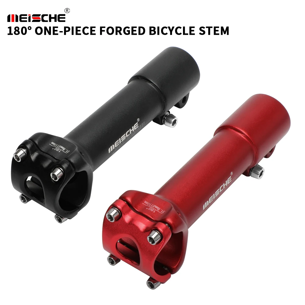 2021 New Meische Bicycle Stem 180 Degree One Piece Forged Stem Riser For MTB Road City Bike 31.8x110mm Fork Extension Bar Clamp