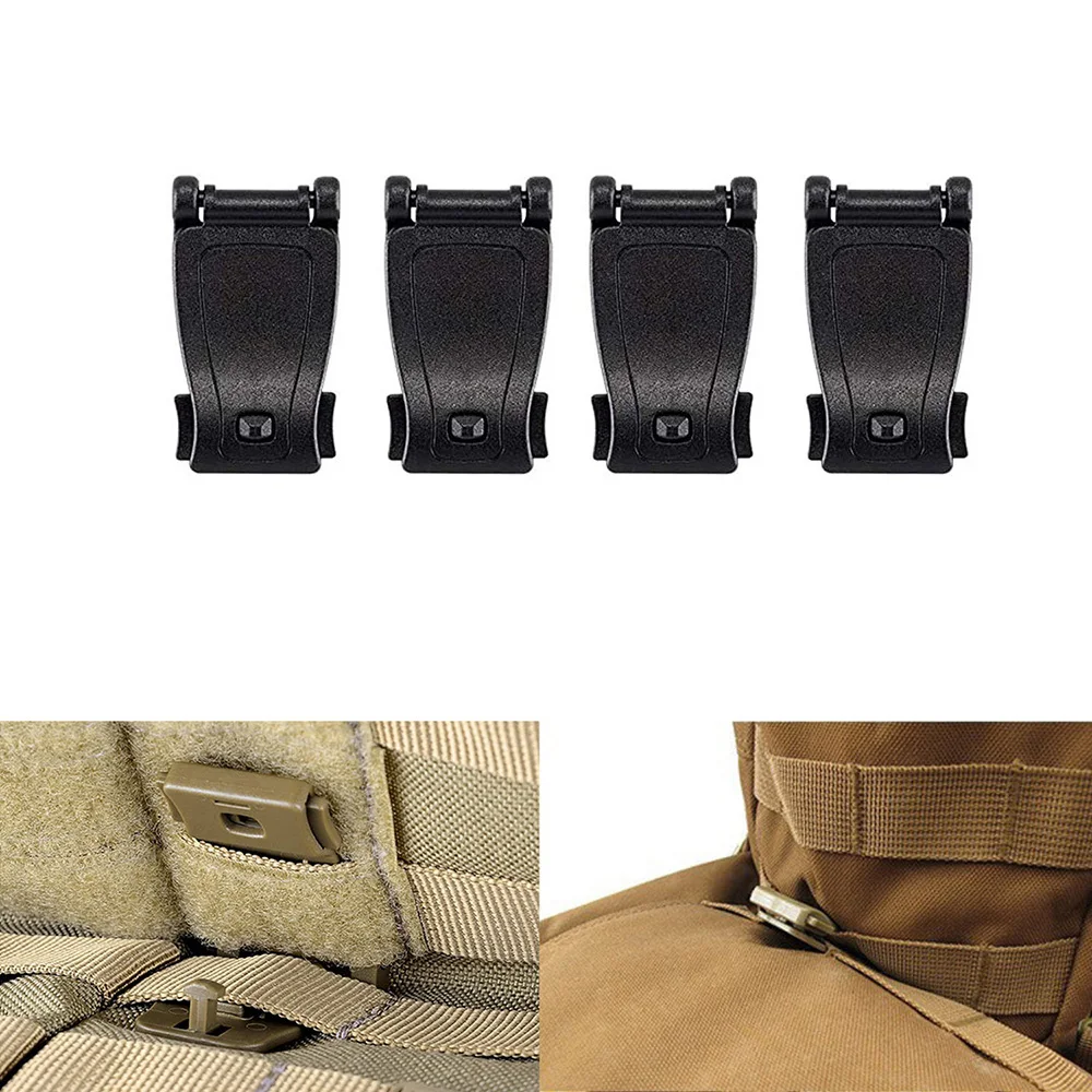 Mini Set Molle Attachment Accessories For Tactical Backpack Vest With Belt Keychain D-Ring Grimlock Carabiner Molle Gear Clip