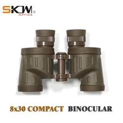 Skwoptics-Compact Binoculars, Bak4 Waterproof, Hunting Reticle, 8x30