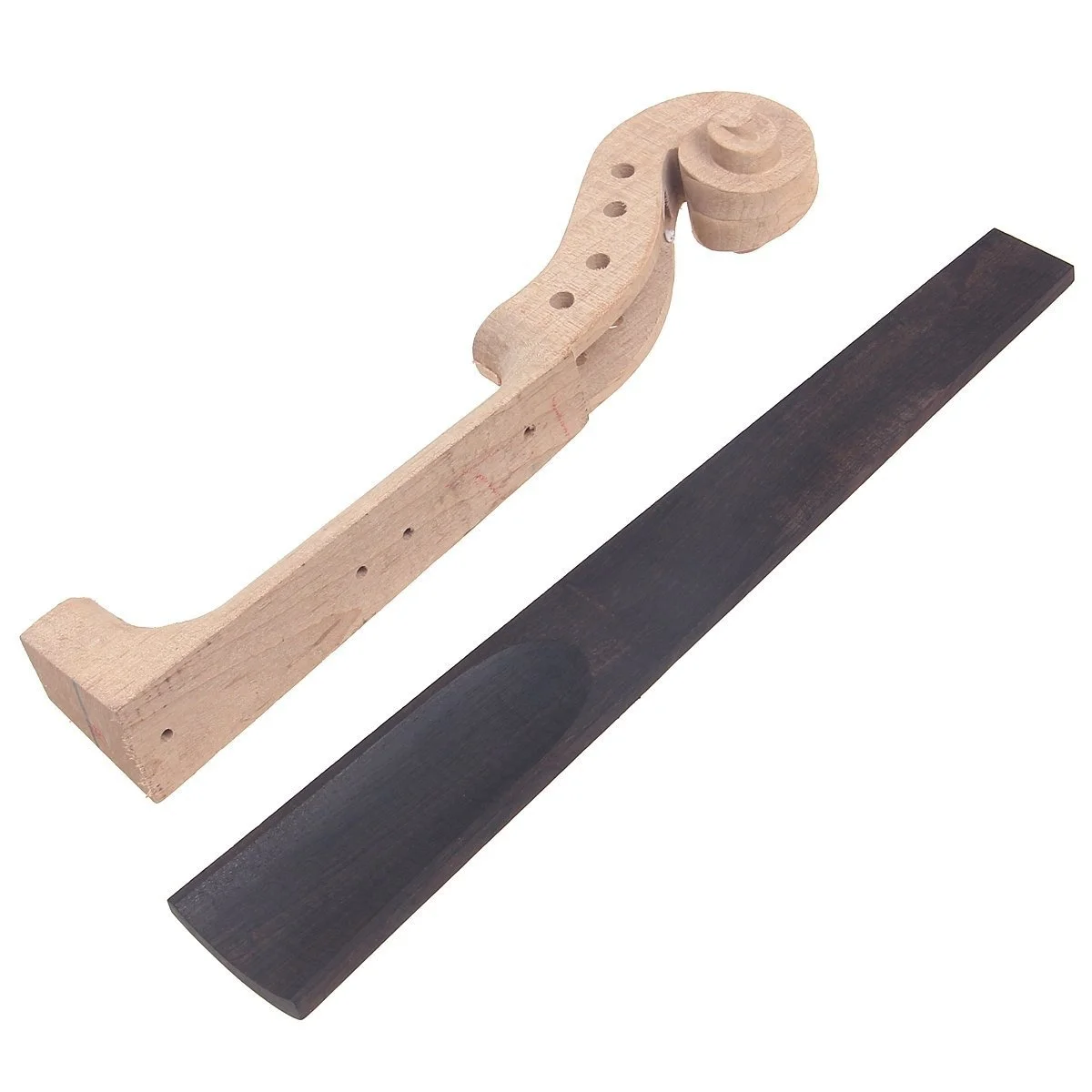 LOMMI 4/4 3/4 1/2 1/4 1/8 Violin Neck Handmade Maple Violin Ebony Fingerboard Set For DIY Violin Repair Luthier Tool Accessories