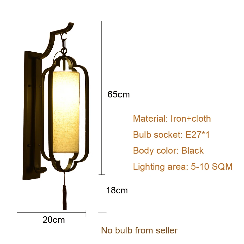 Hotel Corridor Chinese Wall Lamp,Banquet Hall Tea House Wall Lamp Bedside Lobby Bedroom Living Room Wall Sconce Bra Wall Light