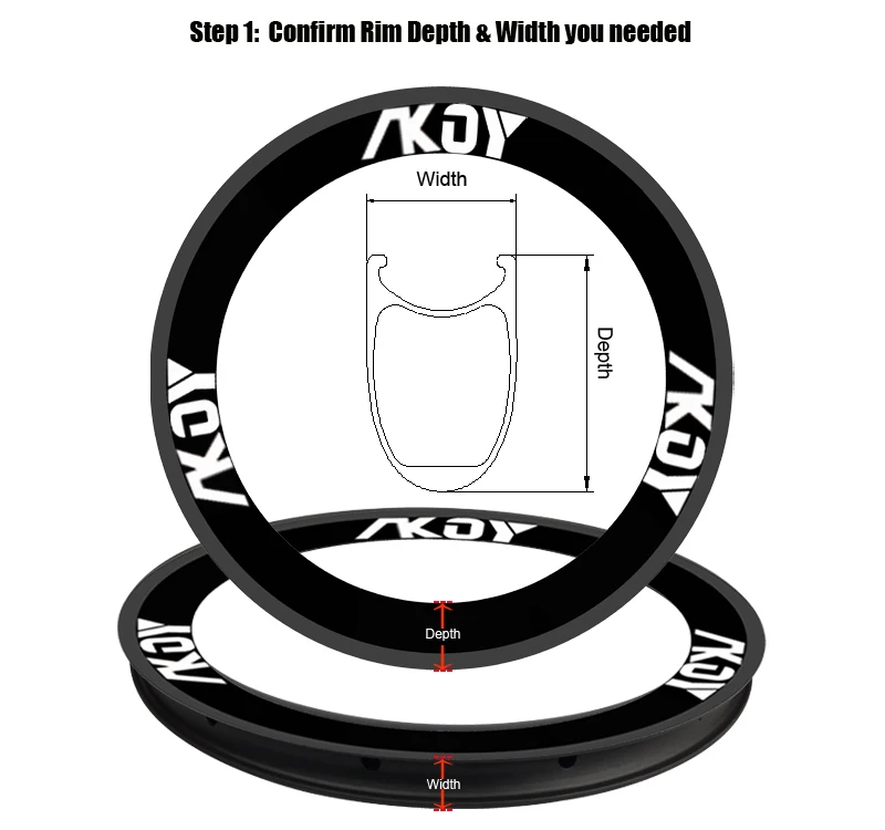 406 Carbon Rim Bicycle 25mm Depth 32mm Width 20 inch wheel Bike Disc Brake 24/28/32/36 Holes Tubeless Rim Size 20