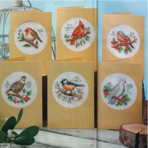 CD007 14ct Kreuz Stich Kit Karte Paket Gruß Karte Hand Stickerei Handwerk Gezählt Kreuz-Stitching Kits Weihnachten Geschenk – Detail 1