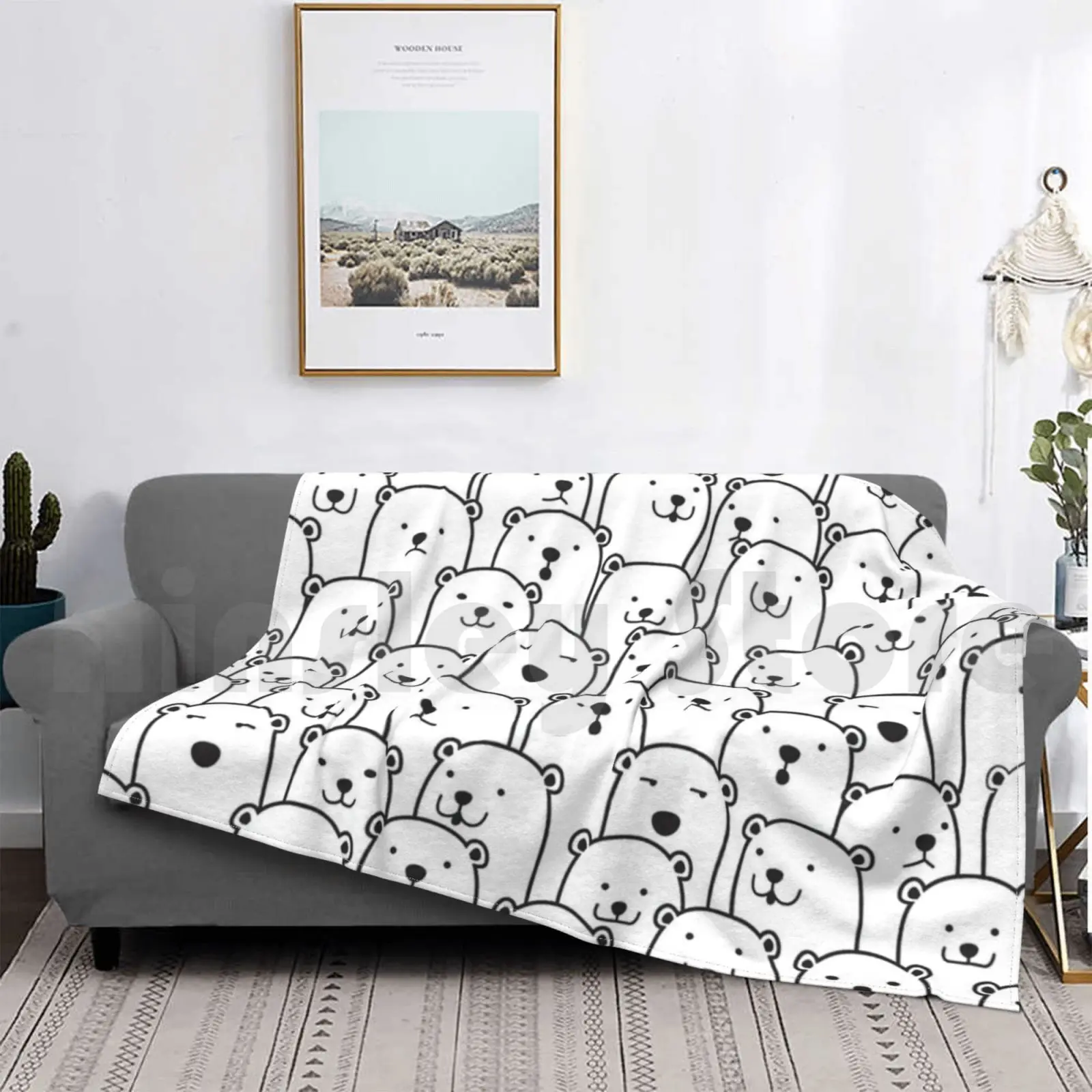 Cobertor De Urso Polar Personalizado, moda Urso Polar