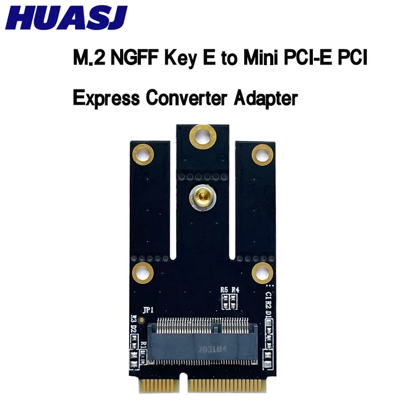 HUASJ M.2 NGFF Key E to Mini PCI-E PCI Express Converter Adapter for  9260NGW 8265NGW 7260 AC NGFF Wifi Bluetooth Wireless Card