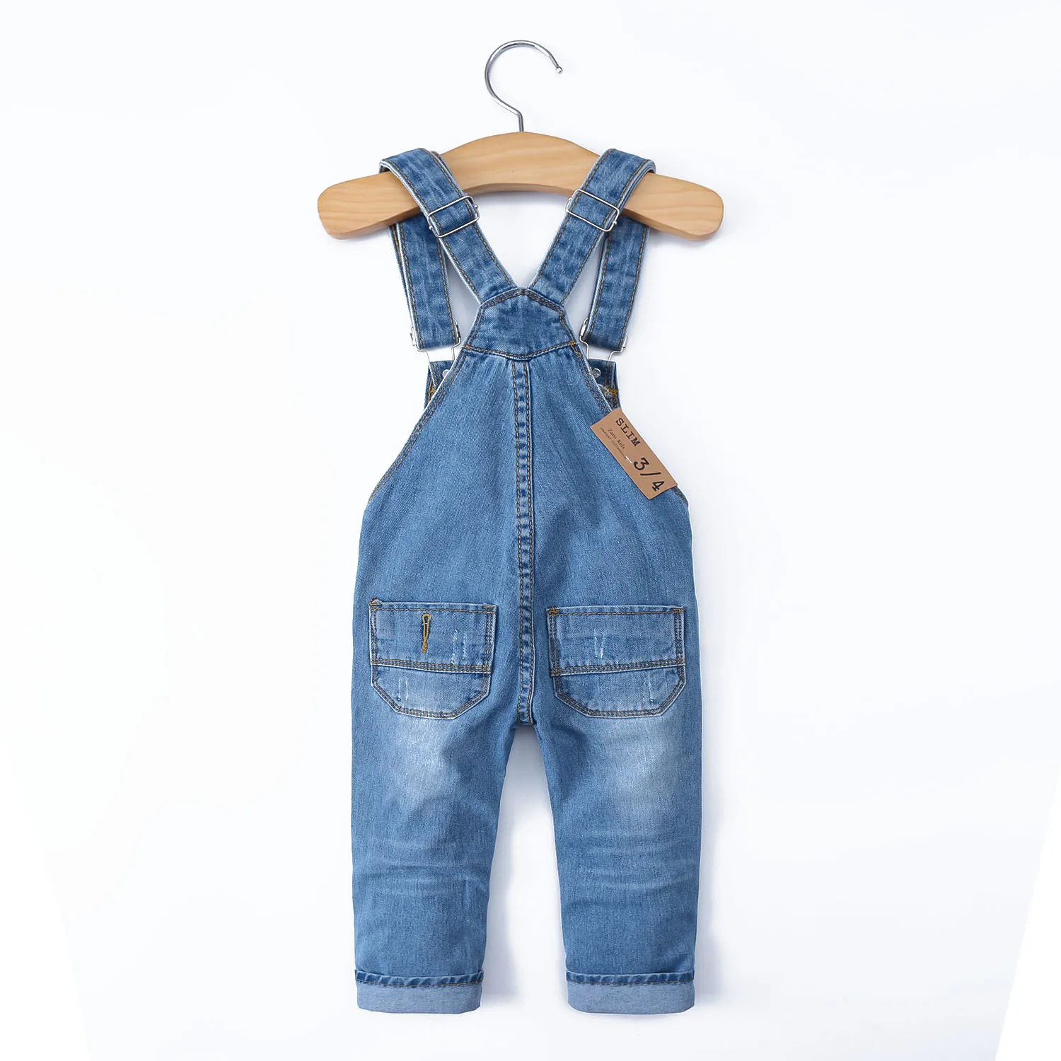 0-8T Spring Kids Overalls Slim Trousers Boys Girls Suspender Bib Denim Pants Kids Jeans Jumpsuit Clothes Children Clothing