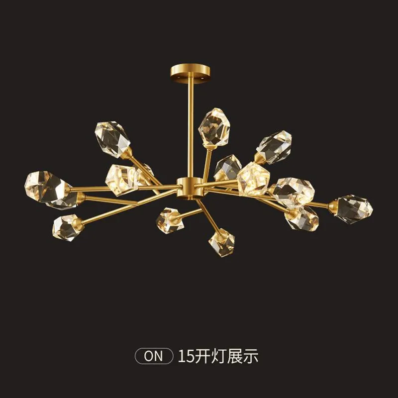 

luxury ceiling crystal chandelier living room brass chandelier lighting dining gold led lustre kitchen fixture lighting bedroom