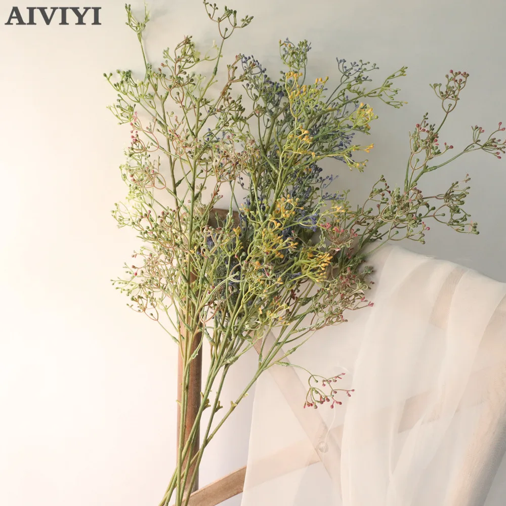 Binary Gypsophila Branches Wedding Home Decor Desktop Artificial Flowers Garden Christmas Decoracion Fake Flower