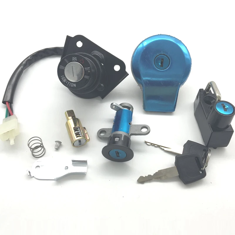 Motorcycle Ignition Switch Fuel Gas Cap Seat Lock Key Set For Yamaha XV250 XV125 1990-2011 XV535/XV240