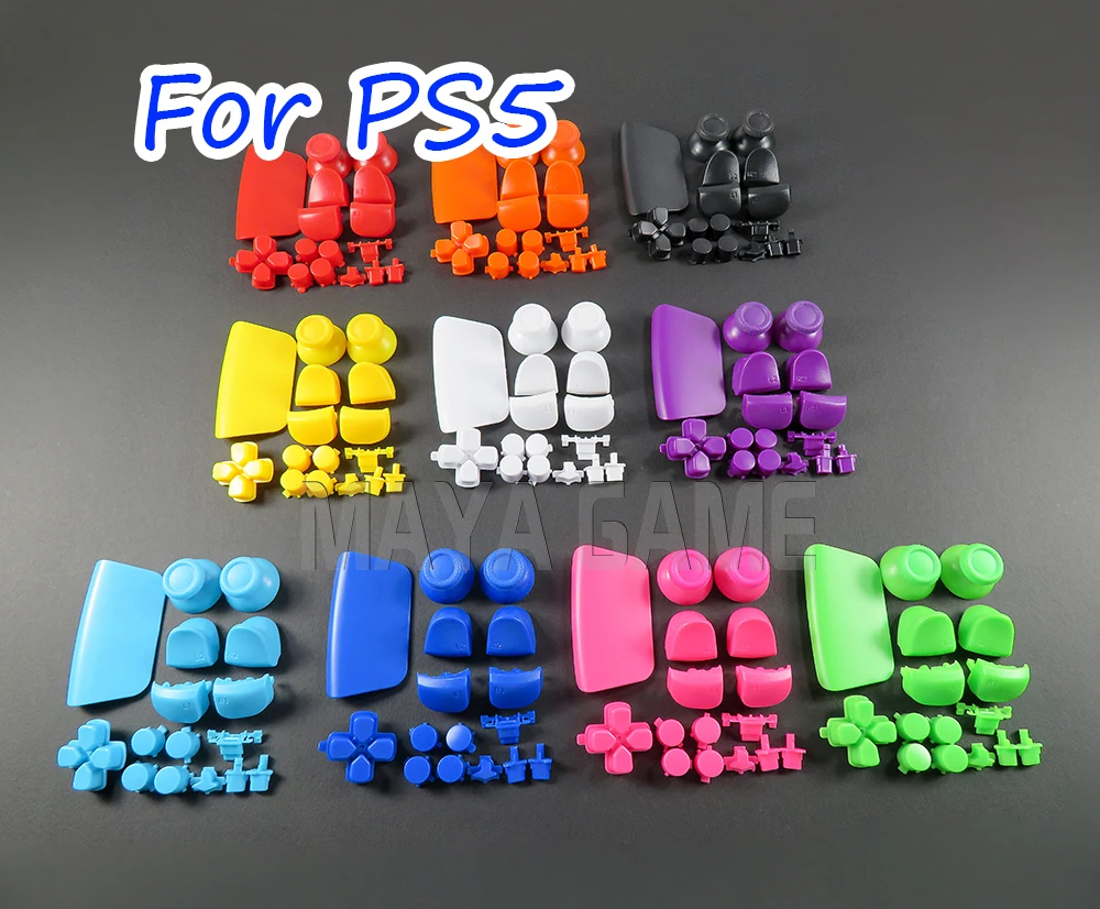 1set For ps5 L1 R1 L2 R2 Trigger Buttons Thumbstick cap for PS5 v1.0 controller full set buttons for ps5 accessories