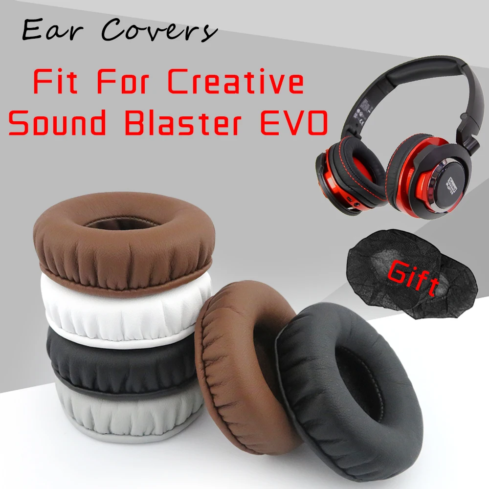 EarPads For Creative Sound Blaster EVO GH0270 Headphone Earpads Replacement Headset Ear Pad PU Leather Sponge Foam