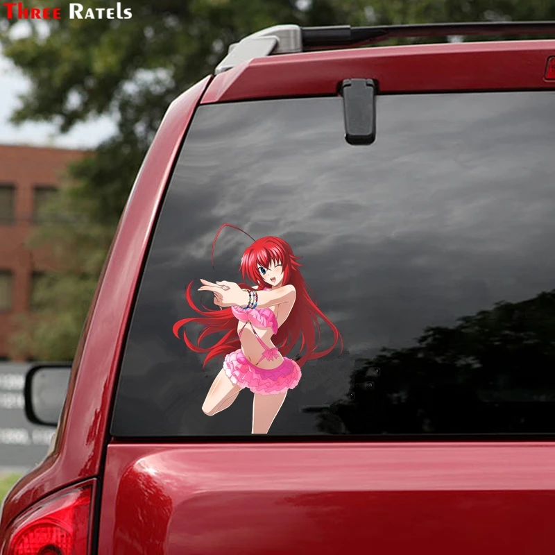 Three Ratels FC178 3D Sexy Uniform Girl High School DxD Funny Rias Gremory Render Vinyl Decal Waterproof Car Sticker Car-Styling