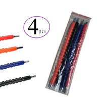 4pcs 295mm  Colour  Screwdriver Bend Universal Adapter Extension Rod Drill Bit Flexible Shaft Accessories