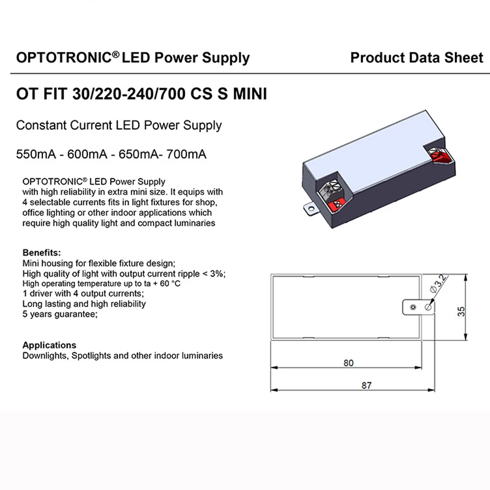 700mA 30W Constant Current LED Power Supply AC/DC Adapter Driver Lighting Transformer LED Lamp Strip  OT FIT 30/220-240/700 CS