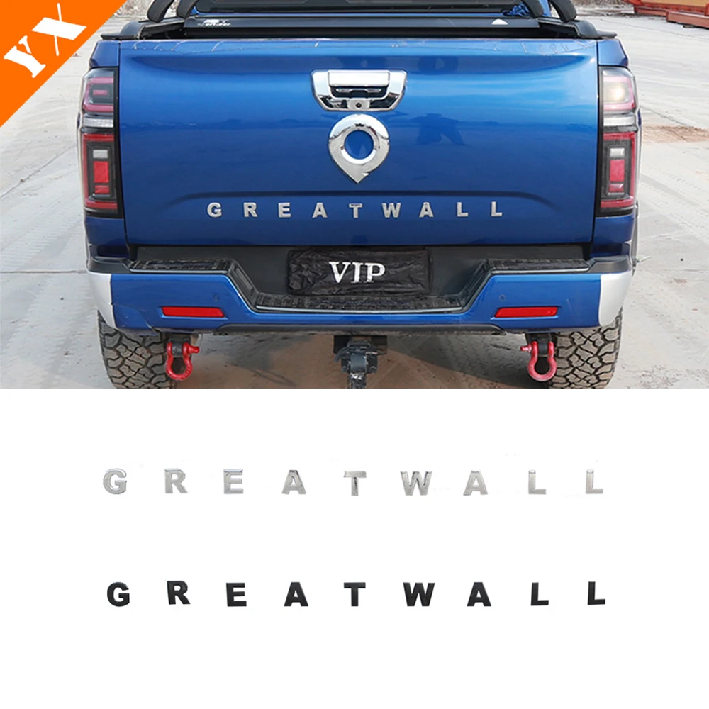 For Great Wall Cannon GWM Poer Ute 2019 - 2021 2022 Car Side Door Stickers And Decals Rear Door Car Name Letters Decor Product