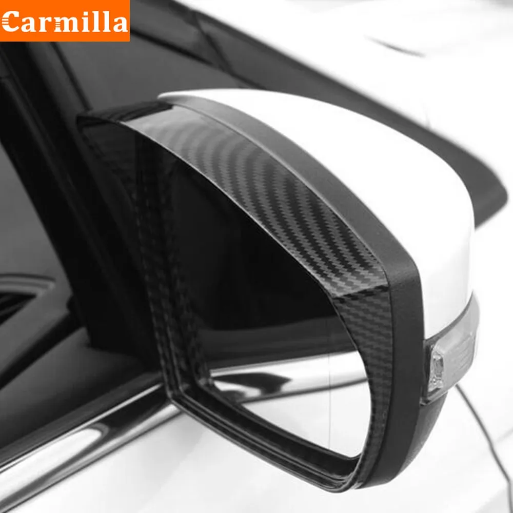 2Pcs/Set ABS Car Styling Rear View Mirror Cover Rain Shield Visor for Ford Ecosport 2018 2019 2020 Auto Accessory