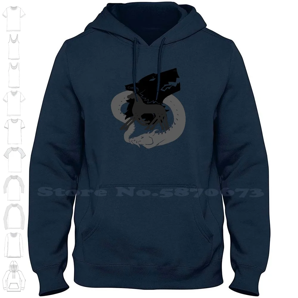 Sons Of 100% Cotton Hoodie T-Shirt Sleipnir Fenrir J ? Rmungandr Norse Mythology Black And Grey