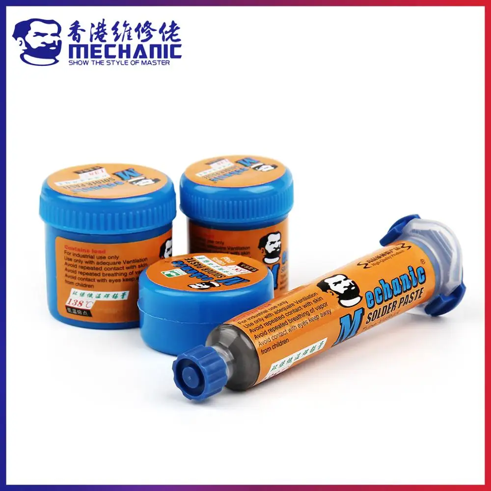 MECÂNICA-Pasta de solda sem chumbo, baixa temperatura de solda, Welding Tin Paste para PCB, BGA, Chip Repair, V4B45, Sn42, Bi58, 138 ℃