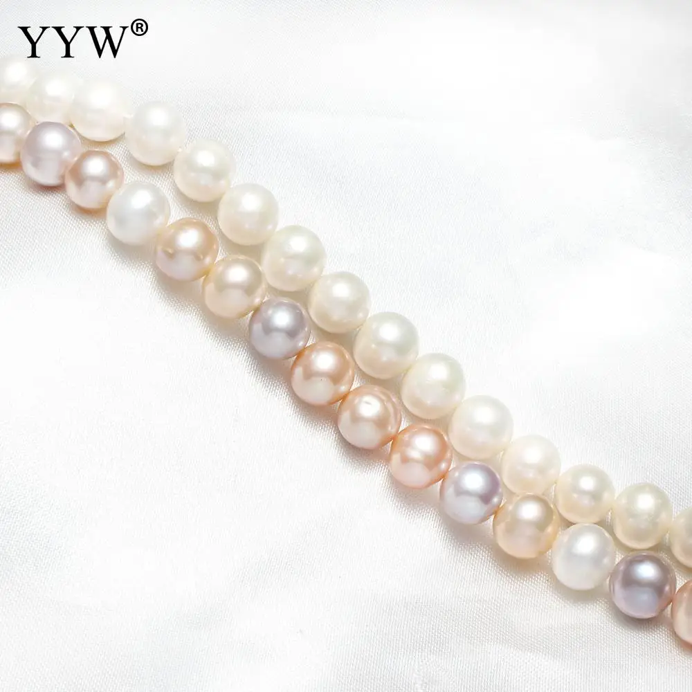 High Quality 10-11mm 100% Natural Freshwater Pearl Beads White Potato Pearl Loose Beads For DIY Necklace Bracelat Jewelry Making