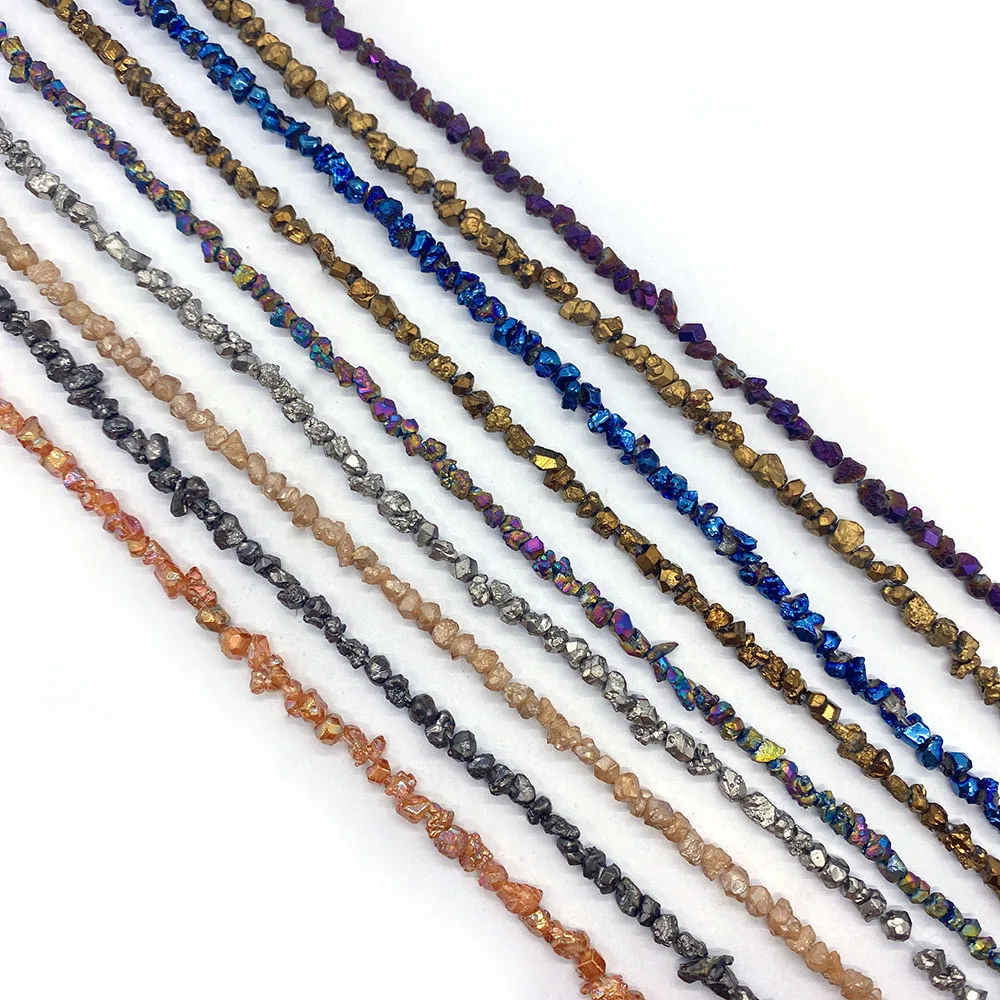 Natural Stone Beads Irregular Loose Beads Electroplating Used In Jewelry Making DIY Bracelet Necklace Accessories Women Gifts