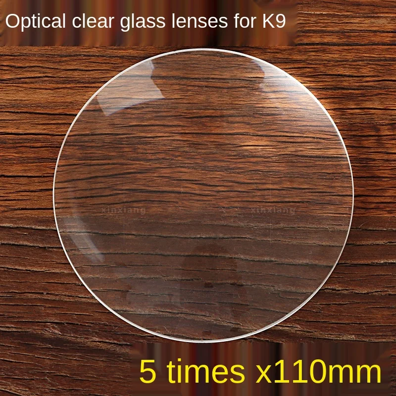 

110mm Biconvex Lens K9 Optical White Glass Magnifying Lens Self-Made Projector Physical Industry Experiment Accessories