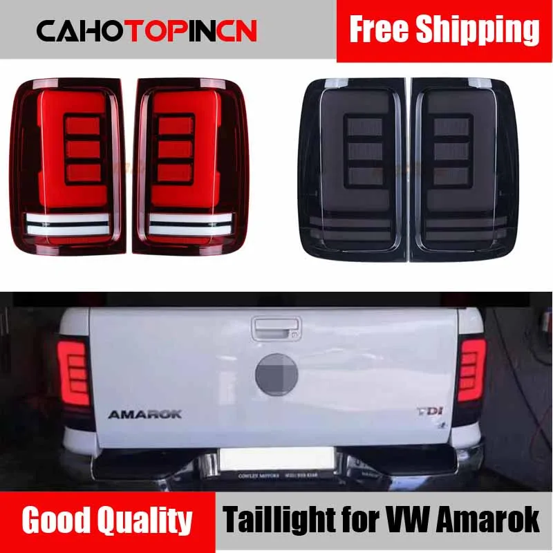 

1 Pair of Full LED Tail Lights Dynamic Turn Signal Smoked Lens High Brightness IP67 Waterproof For VW Amarok 2011-2020