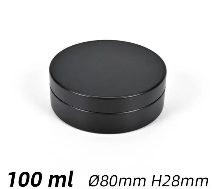 100ml Aluminum Jars black Metal Tin Cosmetic Containers Crafts Aluminum boxs Fast shipping SN3317