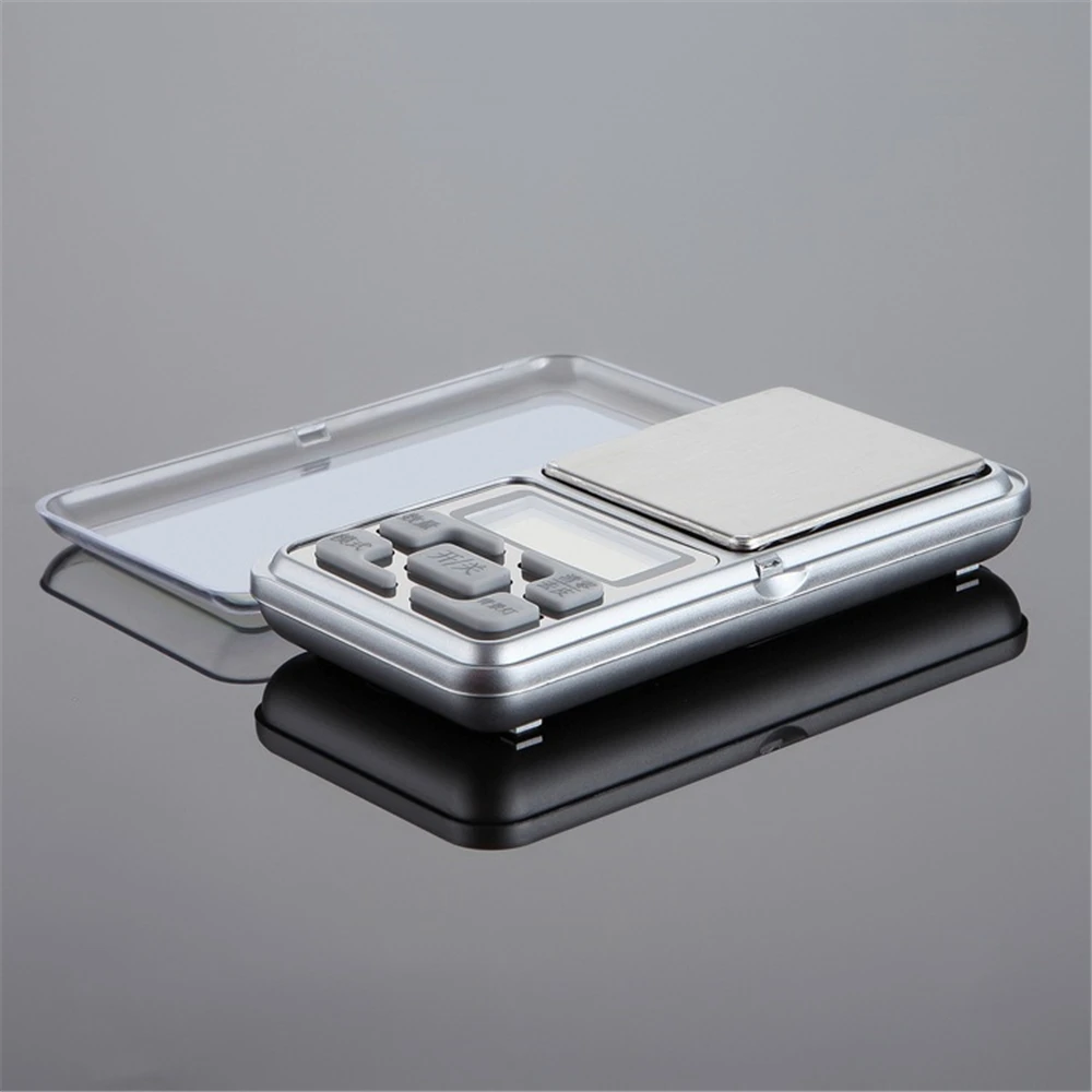 Mini báscula Digital de bolsillo para joyería de plata de ley y oro, 2021g/100g/200g x 500g, novedad de 0,01