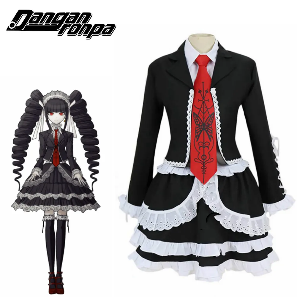 

Danganronpa Dangan Ronpa Celestia Ludenberg Cosplay Costume Fancy Custom Made Halloween Costumes Cosplay wig