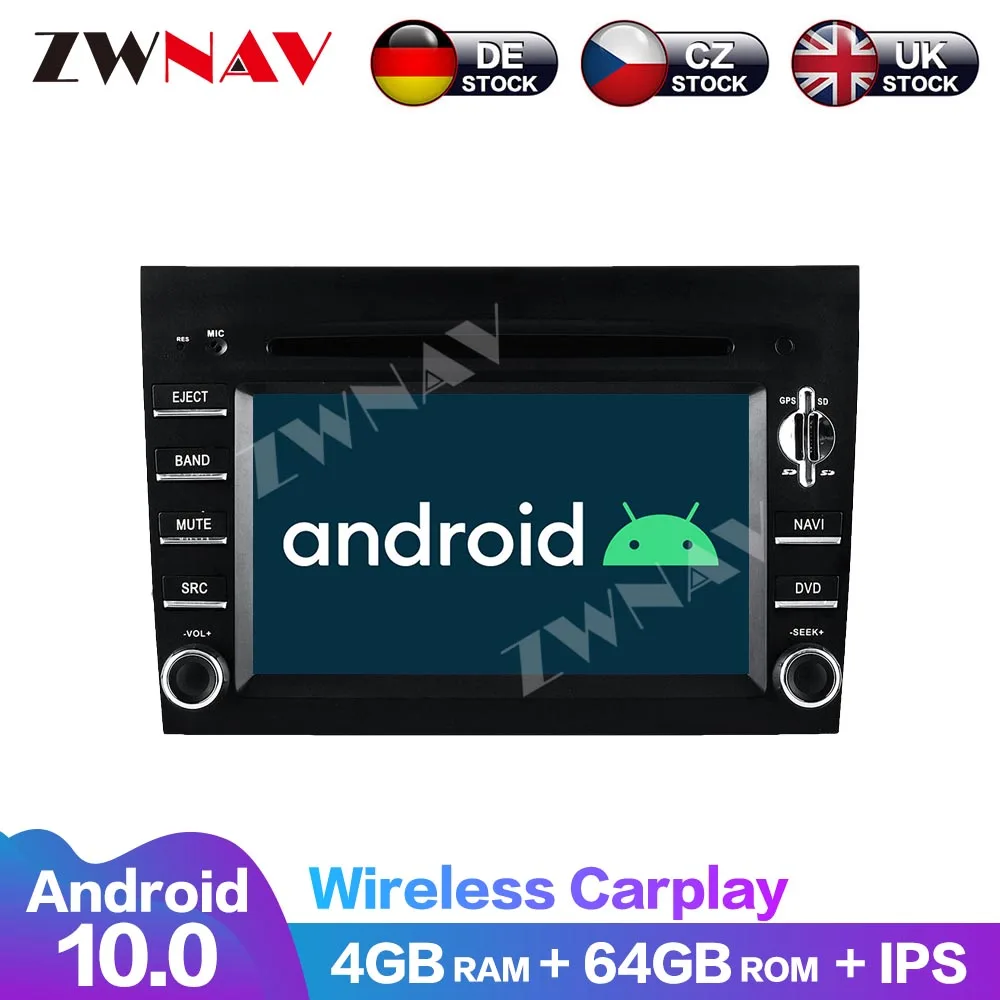 DVD Player Carplay Touch Screen 8 Core Android 10 64G Multimedia Navi For Porsche 911 997, Cayman 2005-2008, Boxter 2005-2012