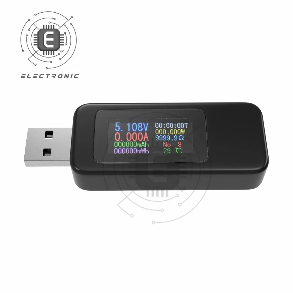 USB جهاز قياس الجهد الكهربائي الحالي الرقمية تيار مستمر الفولتميتر متر قوة البنك شاحن مؤشر شاشة الكريستال السائل 4-30 فولت