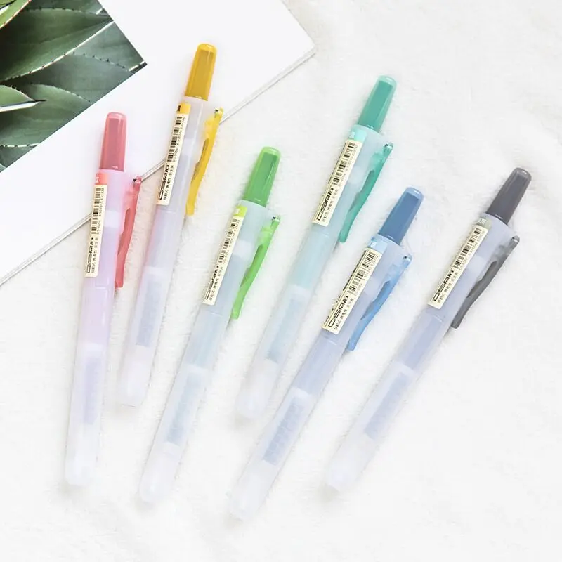 Sharkbang 1PC Creative Press Type Highlighter Pen Keywords Marker 2 Different Usage Kawaii School Stationery