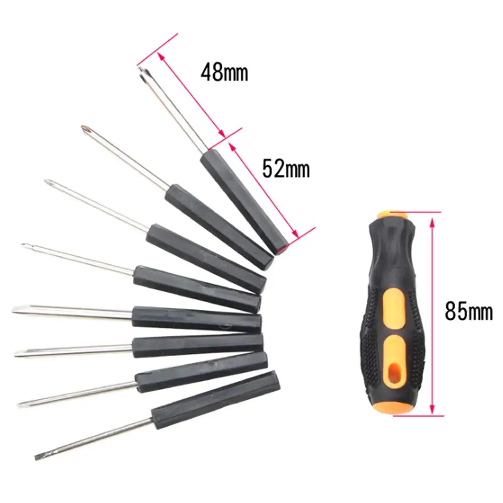 8-in-1 Multi-Function Screwdriver Set +Storage Box Stainless Steel Screwdriver Slotted Cross Mini Set Professional Repair Tools