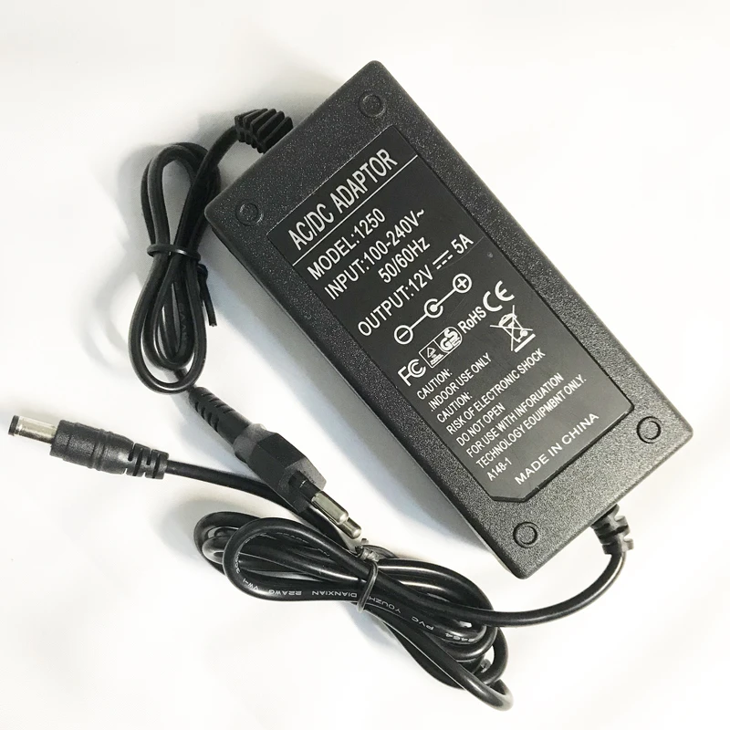 

DC12V 100V-240V LED Light Power Supply 5A EU US AU UK Plug CE LED Driver