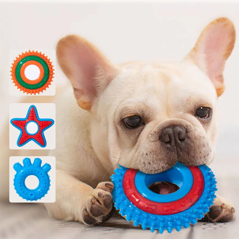 Juguete para masticar para cachorros y perros pequeños, juguetes de goma de seguridad para mascotas, accesorios de pelota para gatos Chihuahua, suministros para perros