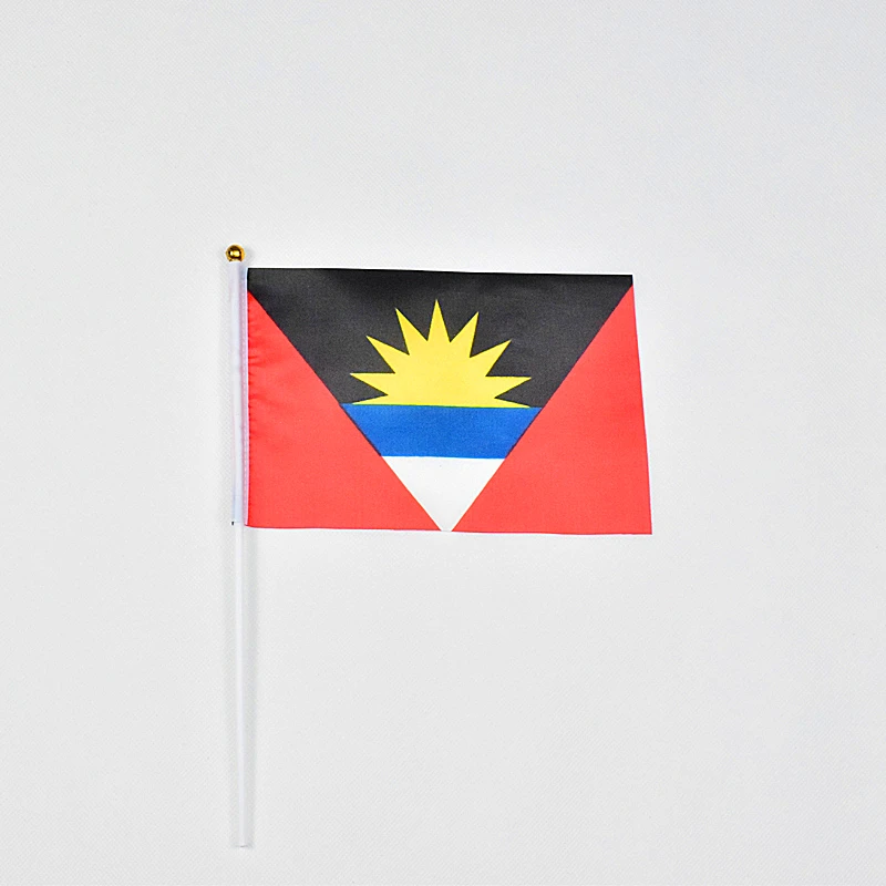 Antigua and barbuda flag Banner  14*21cm hand waving National flag Home Decoration flag banner