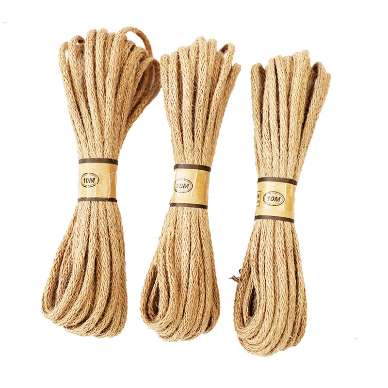 10Yardjute rope vintage decorative thickness tag rope DIY Wedding Birthday Wedding Decoration Rattan Gift Bouquet Packaging Rope