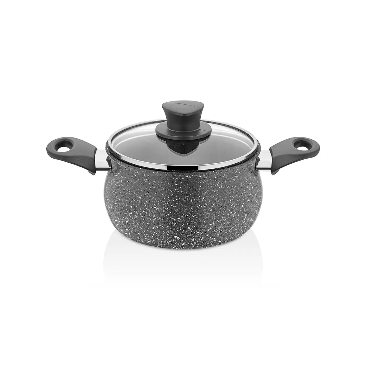 16 Cm Granite Gray Hot Pot