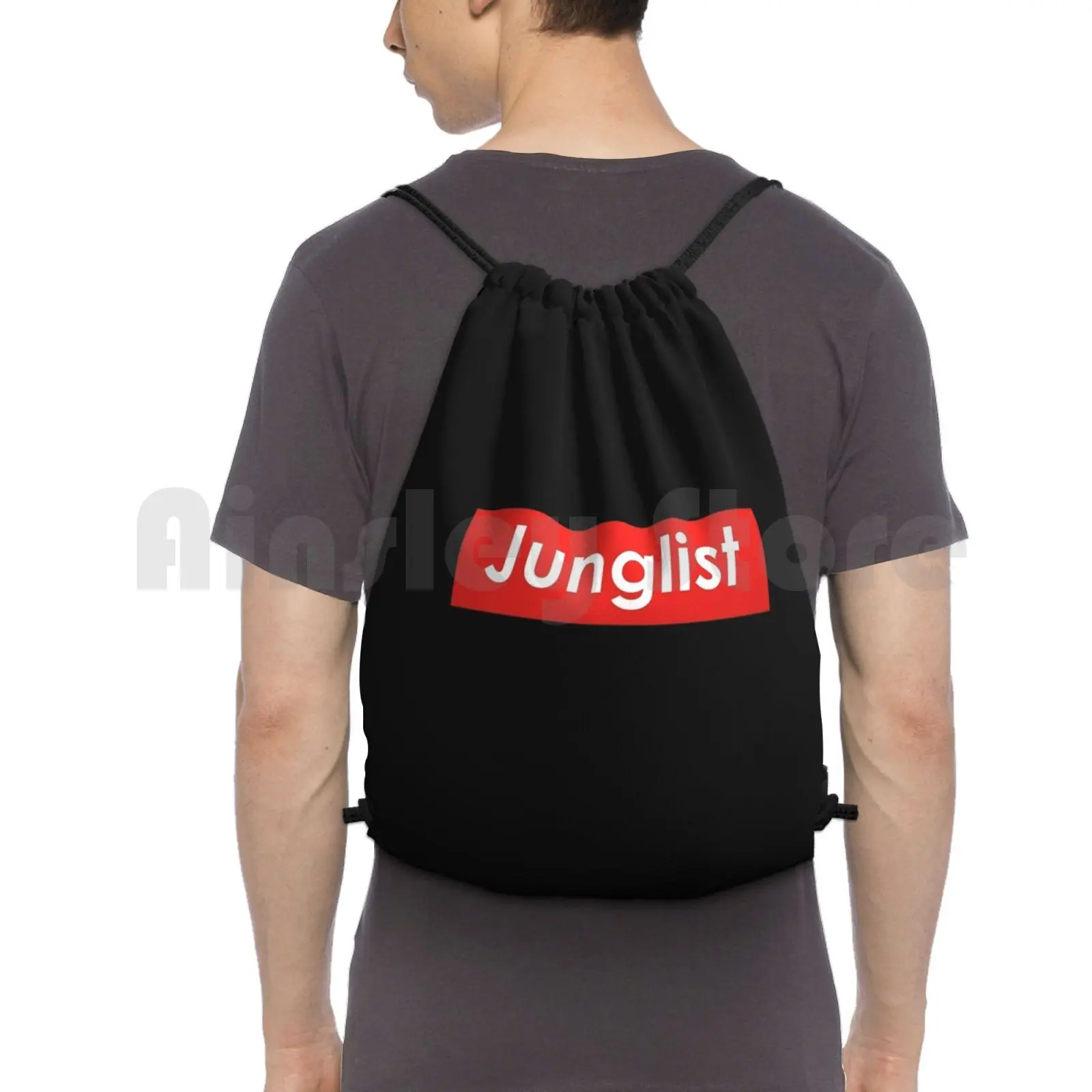 

Рюкзак Junglist с дизайном барабана и баса, сумка на шнурке для верховой езды, альпинизма, спортзала, джунглей, барабан для баса, Музыкальный барабан и бас Dnb Edm