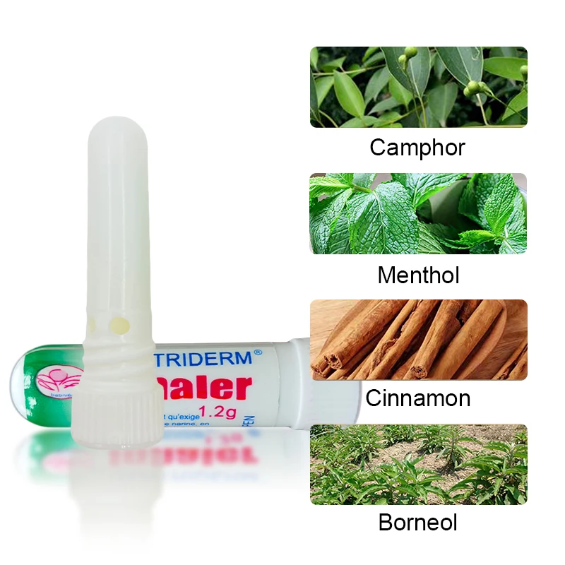 5pcs Nasal Essential Oils Rhinitis Mint Cream Refresh Nose Cold Cool Chinese Natural Herbal Ointment Nasal Inhaler Stick A406