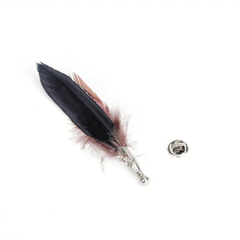 Feather Brooch Men\'s Brooches Christmas Pins Decorative Pin Wedding Party Lapel Pin Men Suits Pins Gift BADGES Party Stage