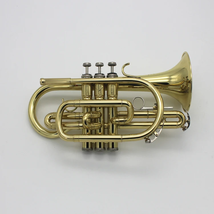 

Brass Cornet for Students Gold Lacquer Trumpet Bb Tone Cornet Instruments