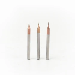 1pcs/set HRC60 CNC Micro end mill Extended Reach TiCN Coated Solid Carbide End Mill 0.2/0.4/0.5/0.6/0.8/0.9mm 2 Flute