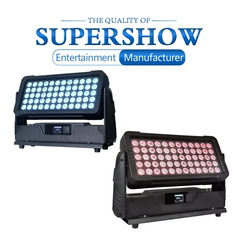 

2pcs 60*10W High Power RGBW 4IN1 LEDs Waterproof Wall Wash Lighting for Party Nightclub Bar DJ Show