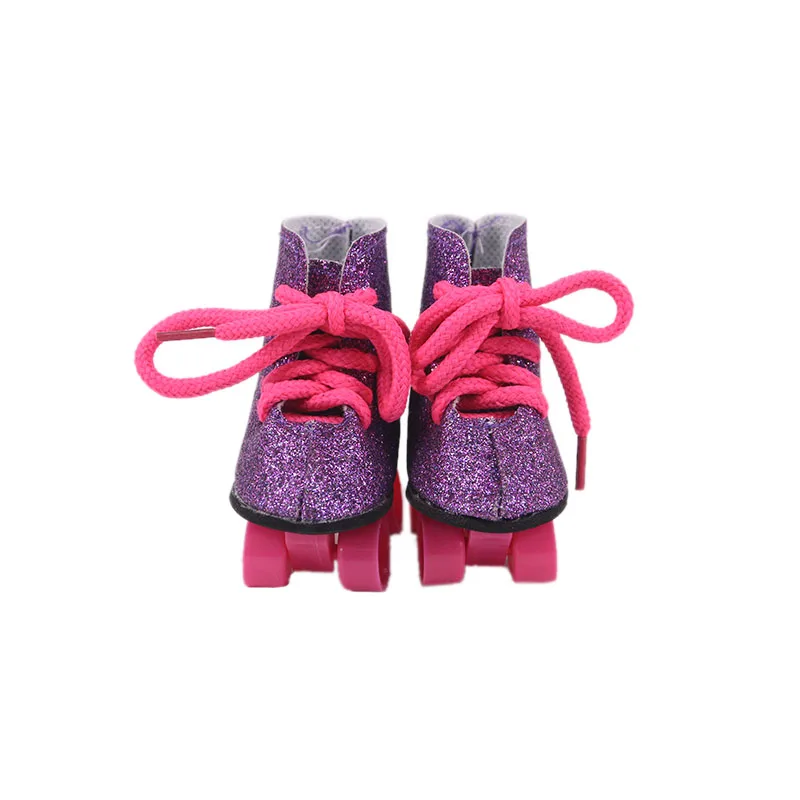 Free Shipping Doll Ballet Skate Cute Shoes 7 Cm For 18 Inch American&43 Cm Baby New Born Doll Generation Girl`s Toy  1/3 Blyth