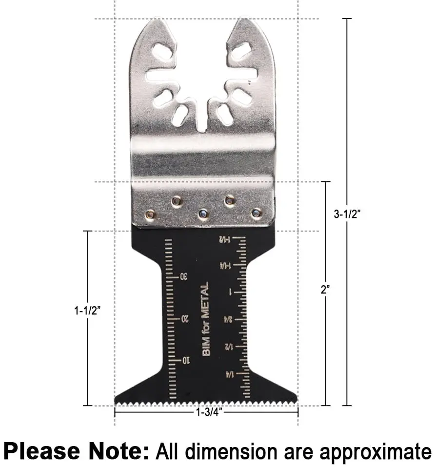 Imagem -03 - Multitool Oscilante Bi-metal Lâminas de Serra de Liberação Rápida Substituição para Cabo Porter Fein Bosch Dremel Craftsman Ridgid ry 45 mm