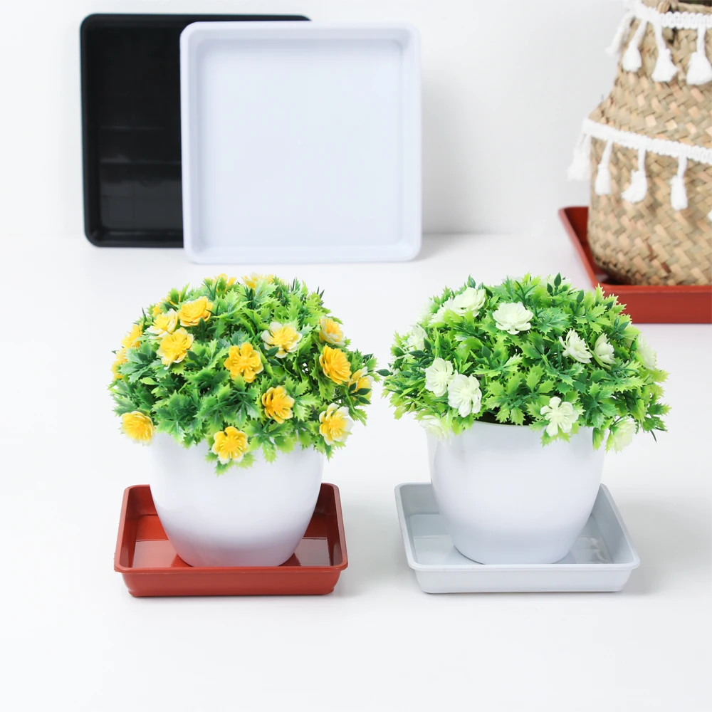 1Pcs Plastic Square Durable Flower Pot Indoor Outdoor Drip Trays Plastic Tray Saucers Plant Saucer